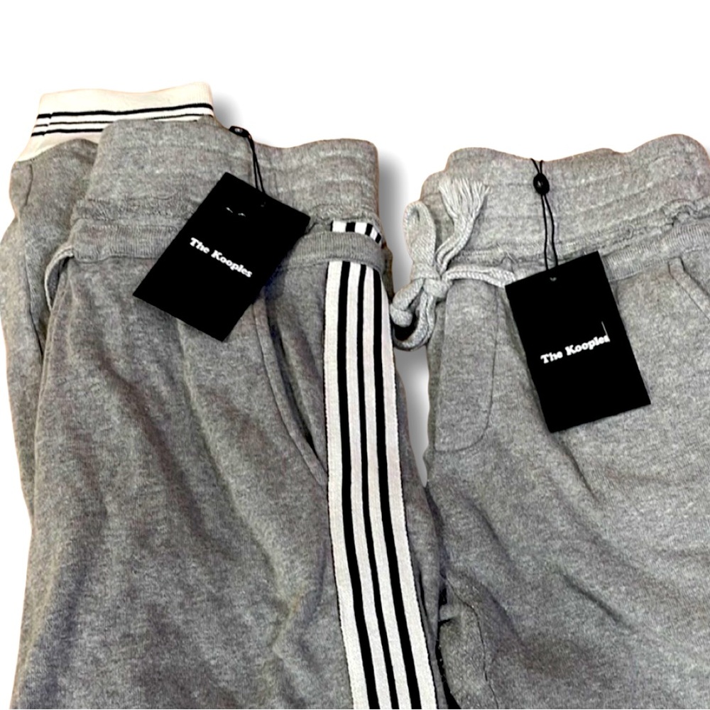 Kooples SZ 1 and SZ 2 Mix 50/50 Cotton Model Fleece Rib Knit Joggers